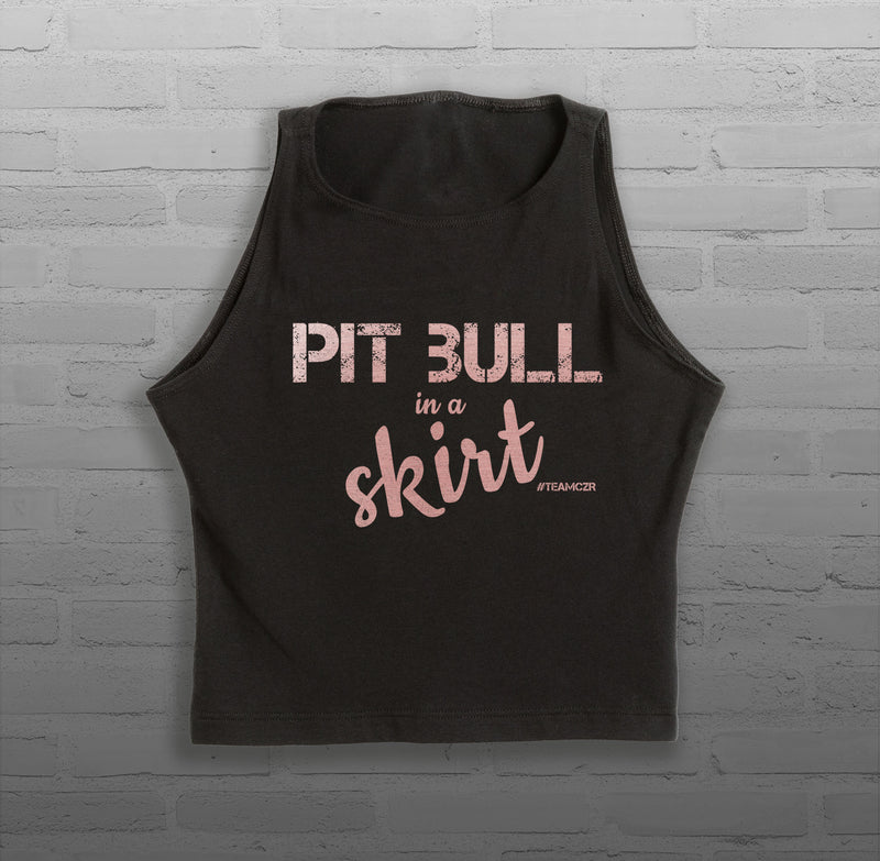 Pit Bull in a Skirt - Women - Sleeveless Crop Top