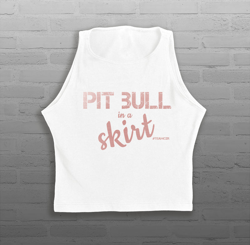 Pit Bull in a Skirt - Women - Sleeveless Crop Top