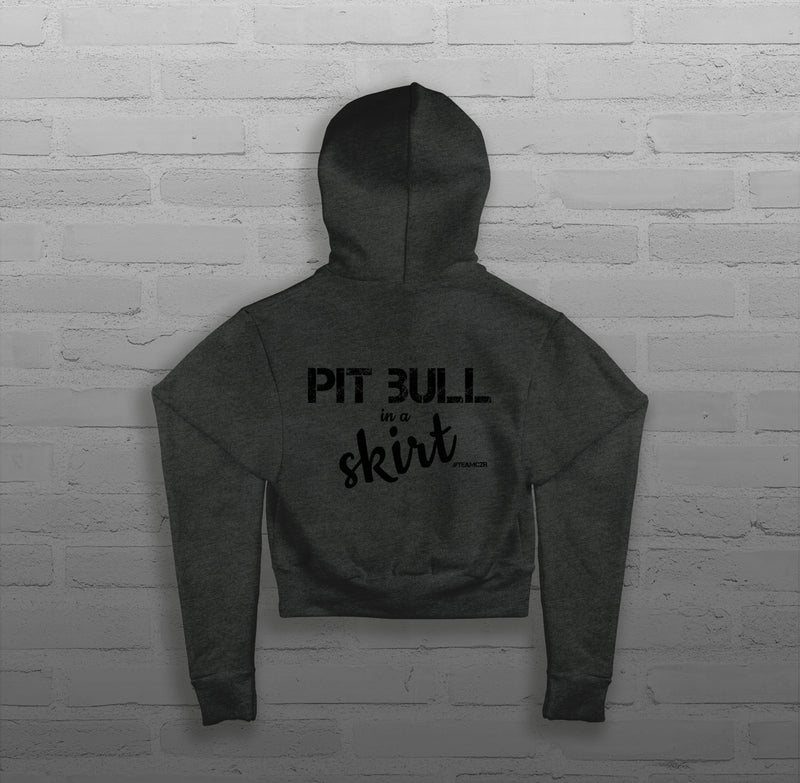 Pit Bull in a Skirt - Women - Cropped Hoodie