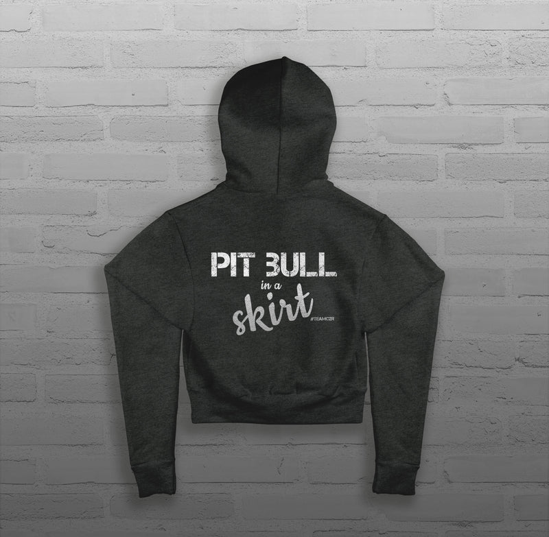 Pit Bull in a Skirt - Women - Cropped Hoodie