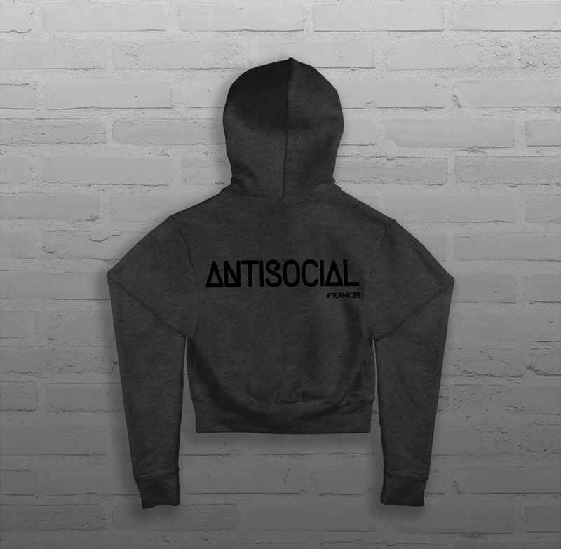 Antisocial - Women - Cropped Hoodie